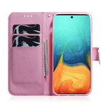 Samsung Galaxy A71 Kukka Kotelo Vanha vaaleanpunainen
