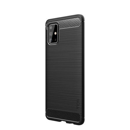 Samsung Galaxy A71 harjattu hiilikuitu tapauksessa MOFI