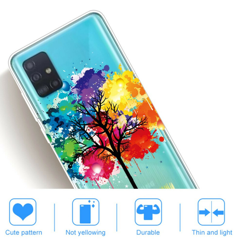 Samsung Galaxy A71 Kirkas akvarelli puu tapauksessa