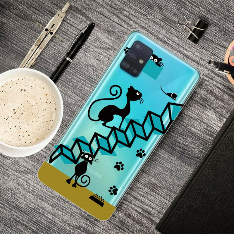 Samsung Galaxy A71 Funny Cats Case