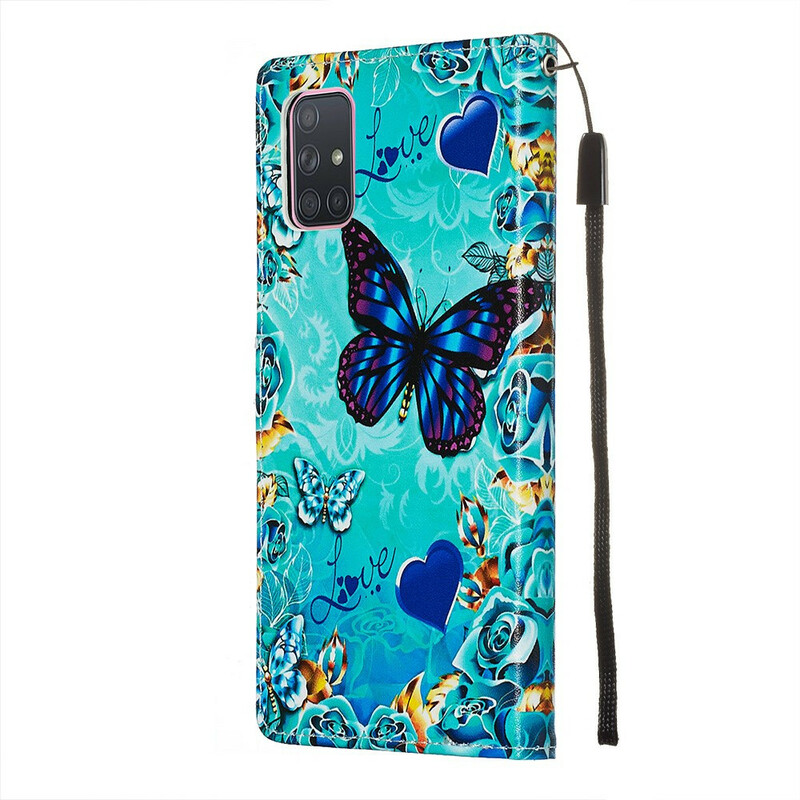 Samsung Galaxy A71 Gold Butterfly Case