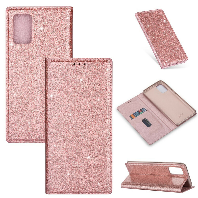 Flip Cover Samsung Galaxy S20 tyyli Glitter