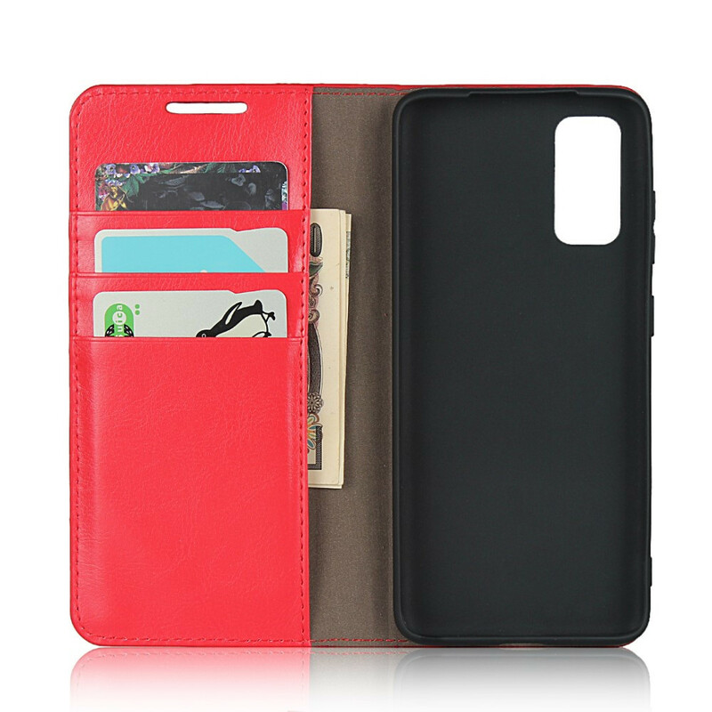 Flip Cover Samsung Galaxy S20 Aitoa nahkaa