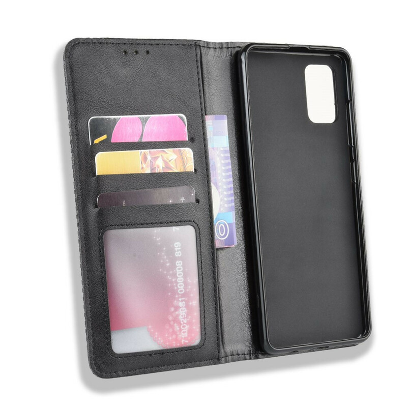 Flip Cover Samsung Galaxy S20 Vintage Nahka Effect Tyylikäs