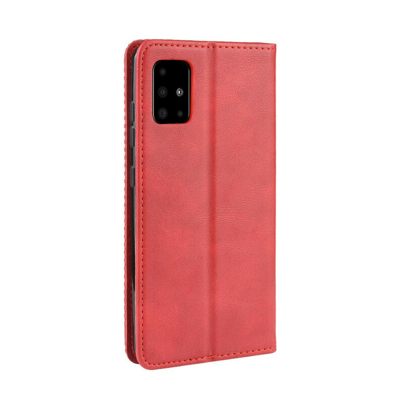 Flip Cover Samsung Galaxy S20 Vintage Nahka Effect Tyylikäs Flip Cover Samsung Galaxy S20 Vintage Nahka Effect Tyylikäs