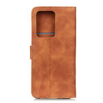 Samsung Galaxy S20 Ultra Case Vintage Leather Effect KHAZNEH