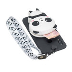 Samsung Galaxy A40 Case Panda lompakko ja olkahihna