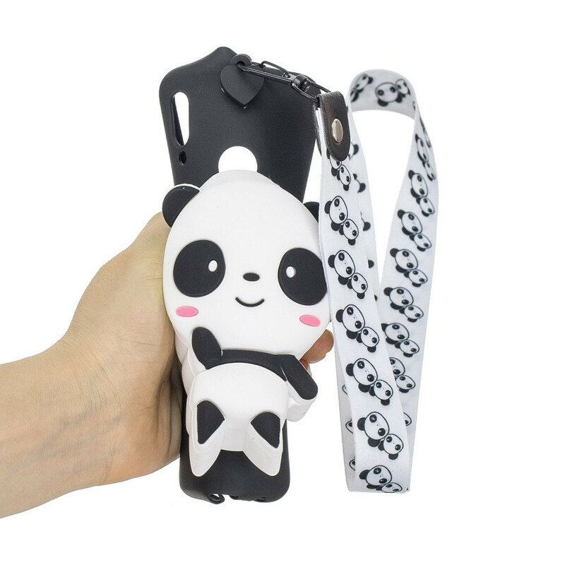 Samsung Galaxy A40 Case Panda lompakko ja olkahihna