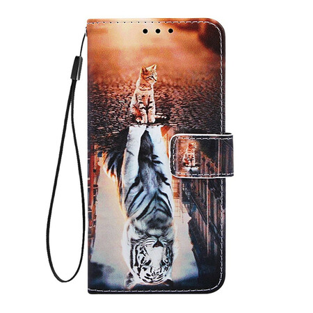 Xiaomi Redmi 7A Kotelo Ernest kissa, jossa on kaulanauha