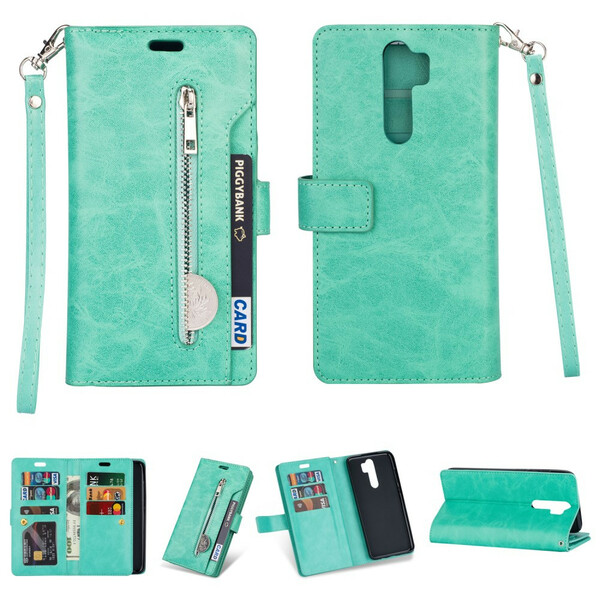 Xiaomi Redmi Note 8 Pro Case lompakko hihnalla