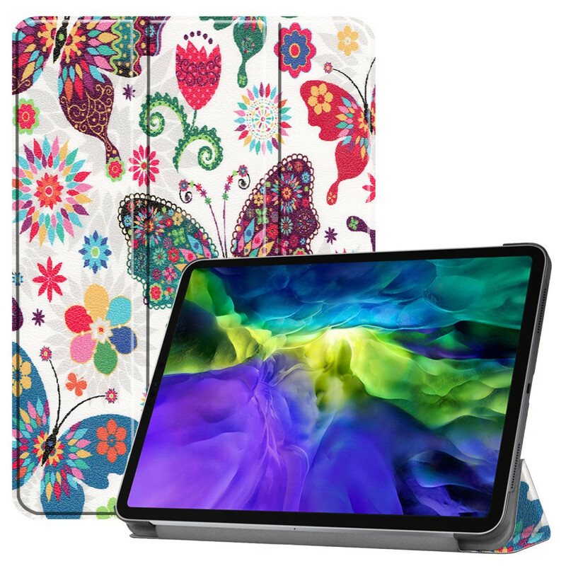 Smart Case iPad Pro 11" (2020) perhoset ja kukat Retro
