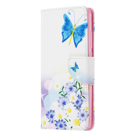 Xiaomi Mi 9T / Mi 9T Pro Perhonen ja kukka maalattu asia