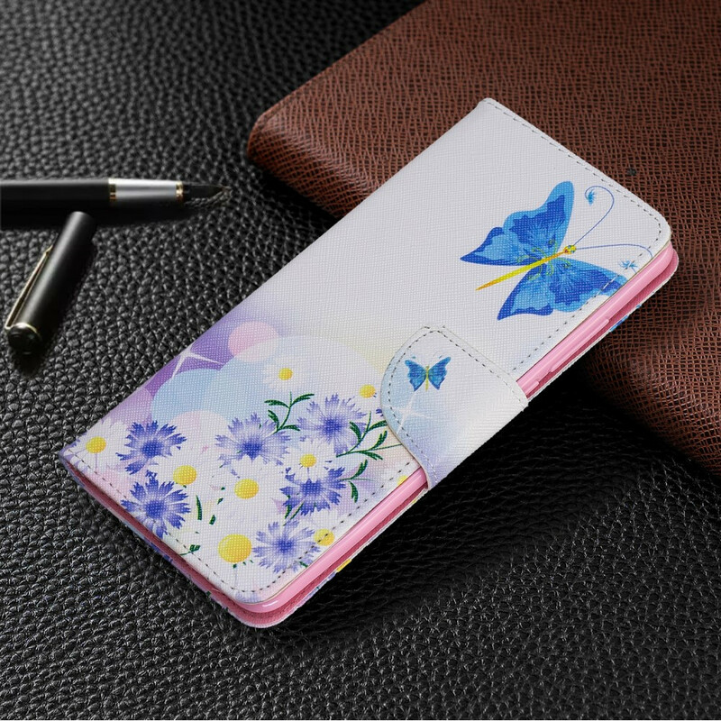 Xiaomi Mi 9T / Mi 9T Pro Perhonen ja kukka maalattu asia