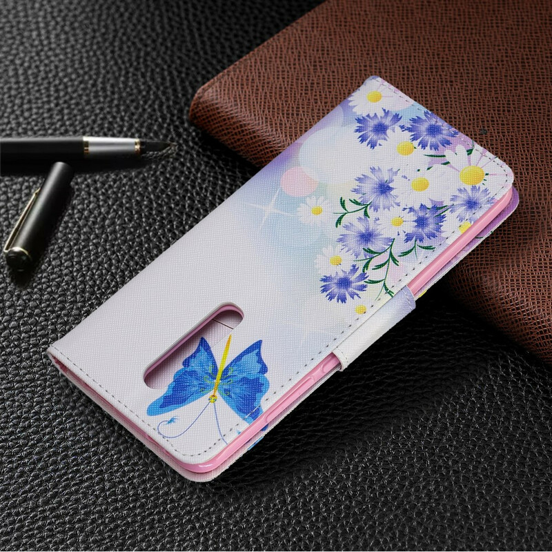 Xiaomi Mi 9T / Mi 9T Pro Perhonen ja kukka maalattu asia