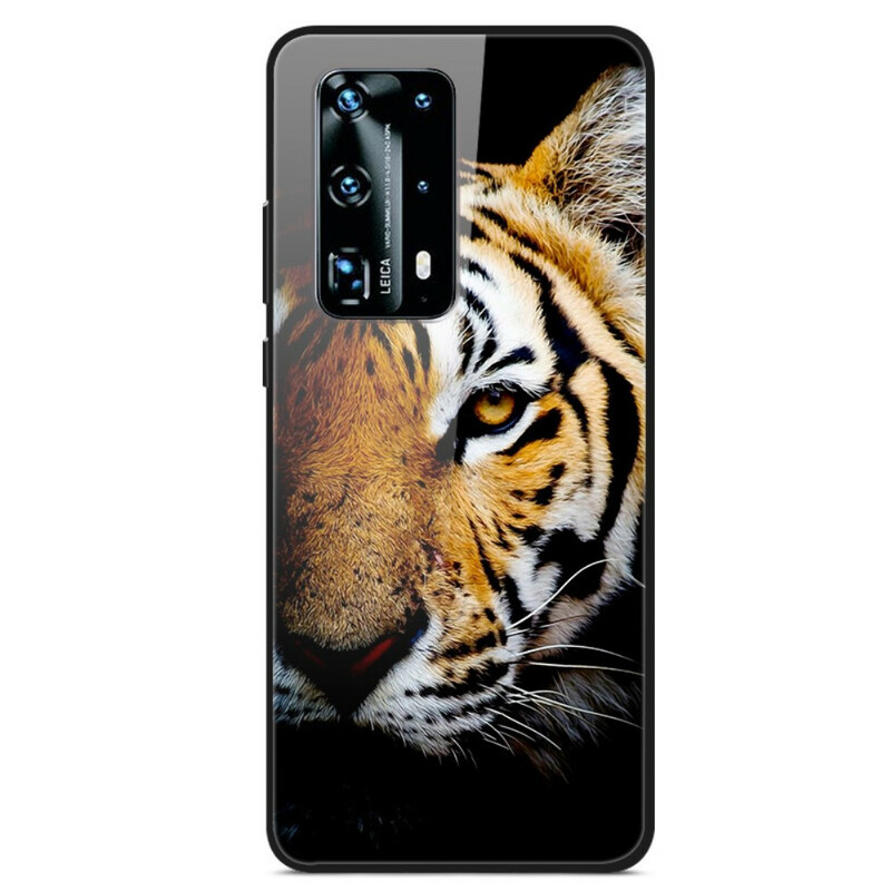 Huawei P40 Cover karkaistu lasi Tiger realistinen