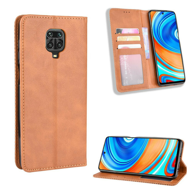 Flip Cover Xiaomi Redmi Note 9S vintage nahka vaikutus tyylikäs Flip Cover Xiaomi Redmi Note 9S vintage nahka vaikutus tyylikäs