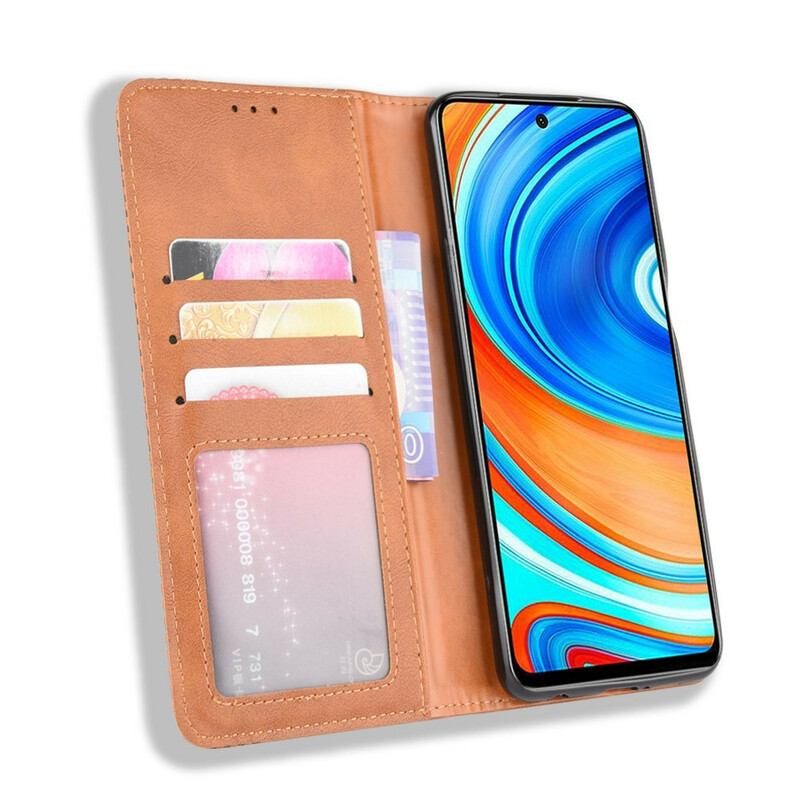 Flip Cover Xiaomi Redmi Note 9S vintage nahka vaikutus tyylikäs Flip Cover Xiaomi Redmi Note 9S vintage nahka vaikutus tyylikäs