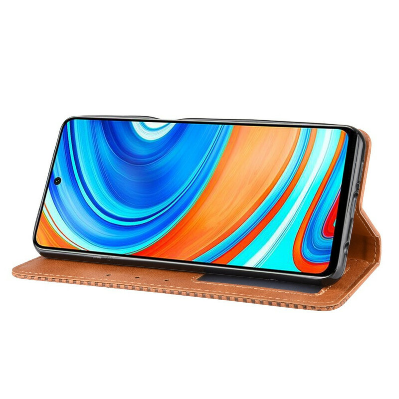 Flip Cover Xiaomi Redmi Note 9S vintage nahka vaikutus tyylikäs Flip Cover Xiaomi Redmi Note 9S vintage nahka vaikutus tyylikäs