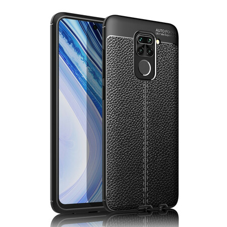 Xiaomi Redmi Note 9 Nahkakotelo Lychee vaikutus Double Line