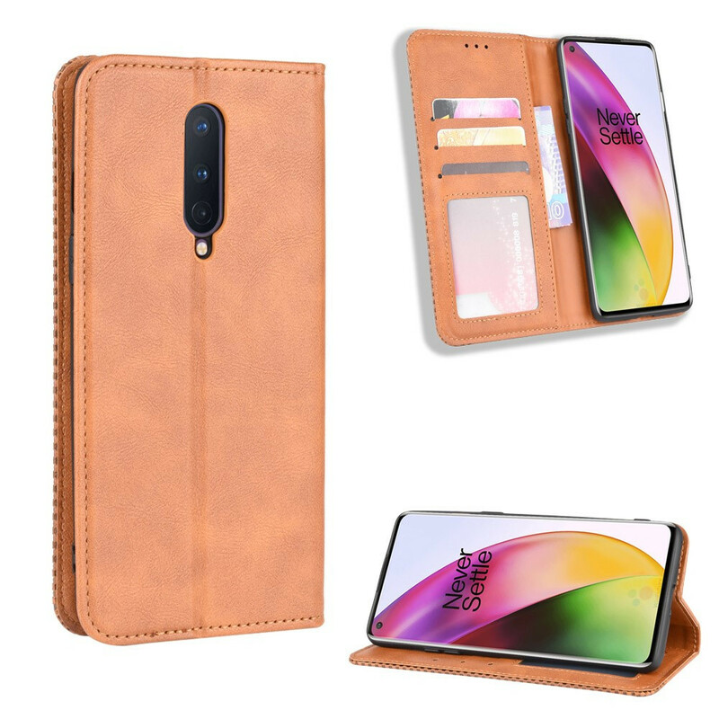 OnePlus 8 Vintage Leather Effect Flip Cover