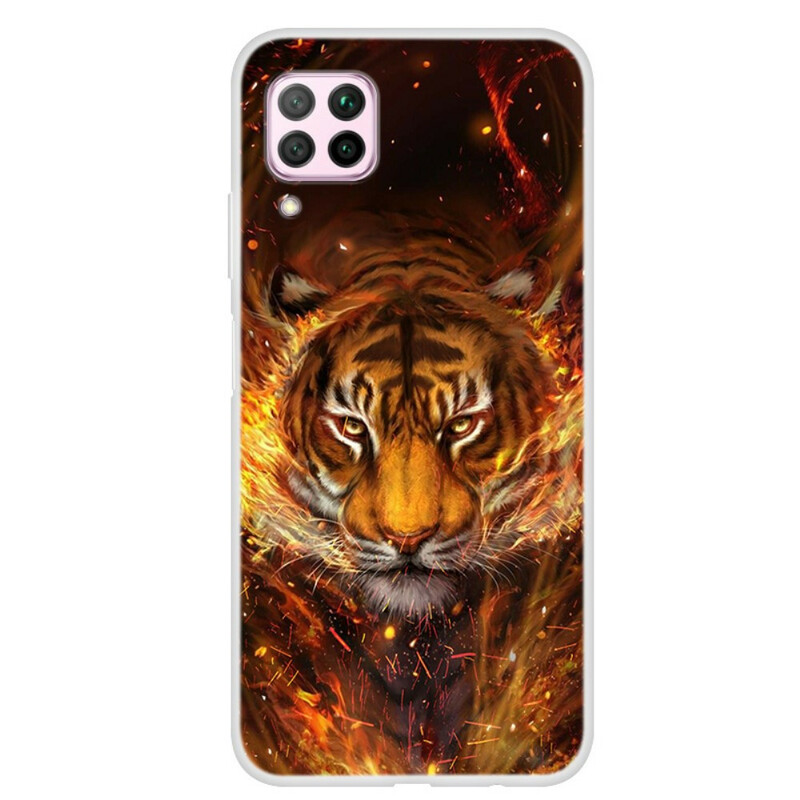 Huawei P40 Lite Fire Tiger Case