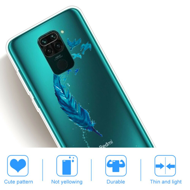 Xiaomi Redmi Note 9 Case Kaunis sininen sulka