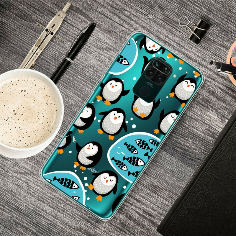 Xiaomi Redmi Note 9 Case Pingviinit ja kalat