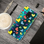 Xiaomi Redmi Note 9S / Redmi Note 9 Pro Case Monivärinen sydämet