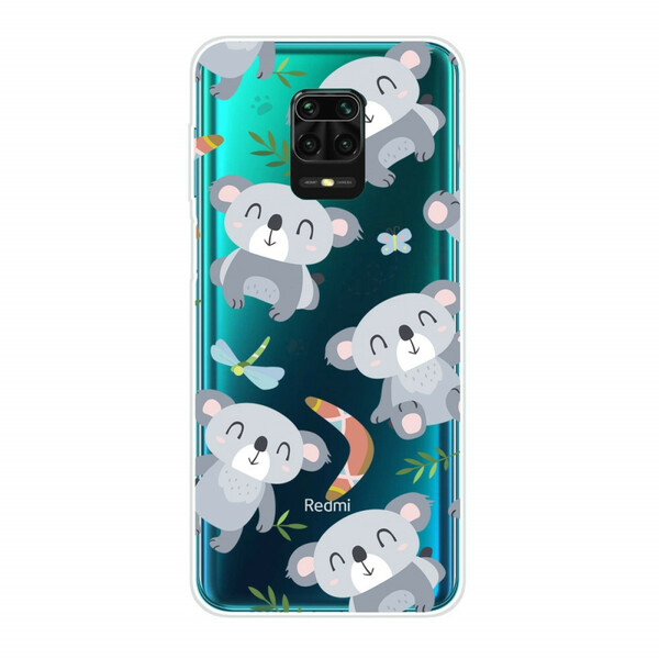 Xiaomi Redmi Note 9S / Redmi Note 9 Pro Kotelo Pieni Pandas Harmaa