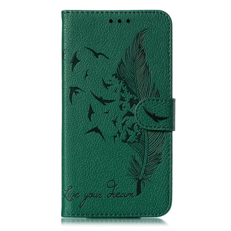 Xiaomi Redmi Note 9S / Redmi Note 9 Pro Case Feather Live Your Dream Suomi