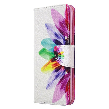Huawei P40 Lite akvarelli kukka tapauksessa
