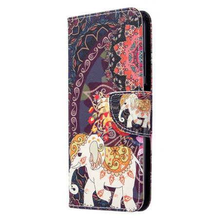 Huawei P40 Lite Mandala Etninen Elefantit Case