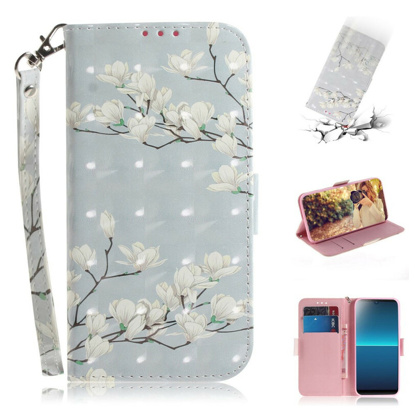Sony Xperia L4 -kuori kukkahihnalla varustettuna Sony Xperia L4 -kuori kukkahihnalla varustettuna