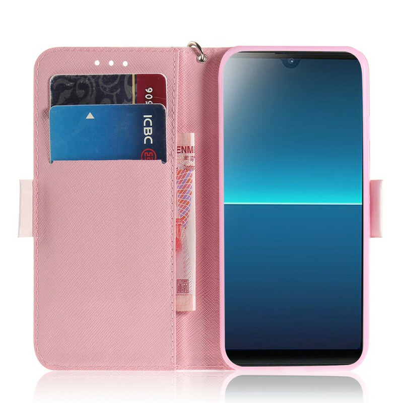 Sony Xperia L4 -kuori kukkahihnalla varustettuna Sony Xperia L4 -kuori kukkahihnalla varustettuna