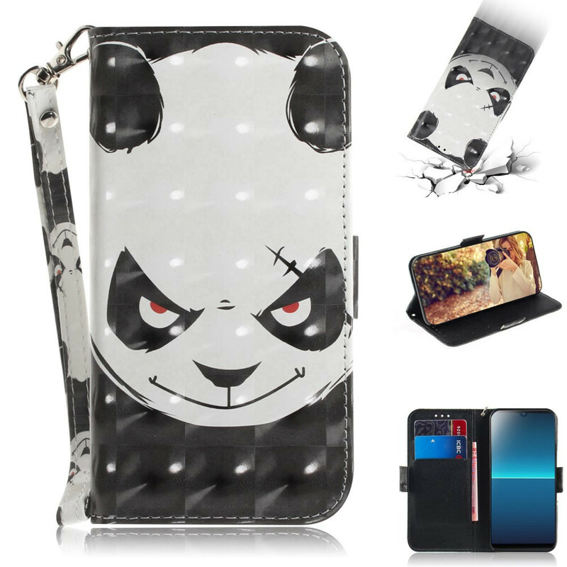 Sony Xperia L4 Angry Panda hihnalla Kotelo