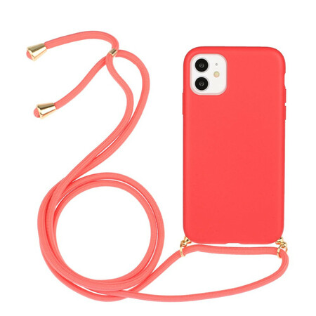 Coque iPhone 11 Silicone avec Cordon Coloré