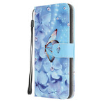 Samsung Galaxy A41 Diamond Butterfly hihna tapauksessa