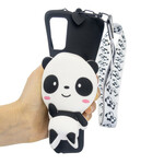 Samsung Galaxy A41 Panda 3D Case karabiinihihnalla varustettuna