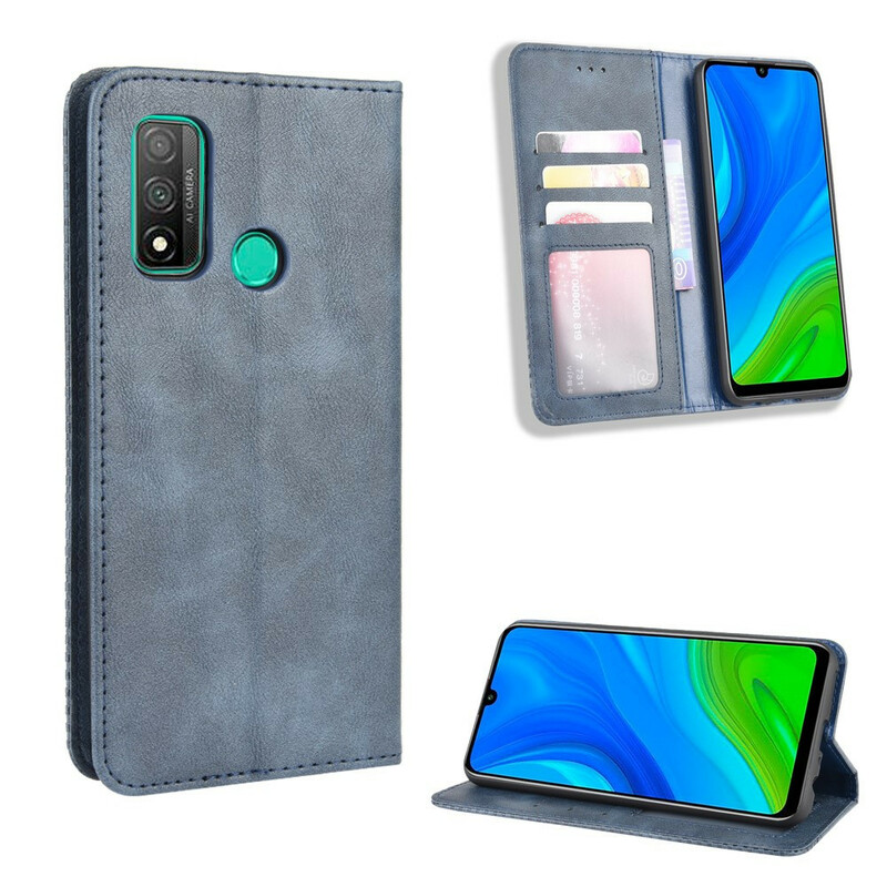 Flip Cover Huawei P Smart 2020 Nahkatehoste Vintage-tyyliin