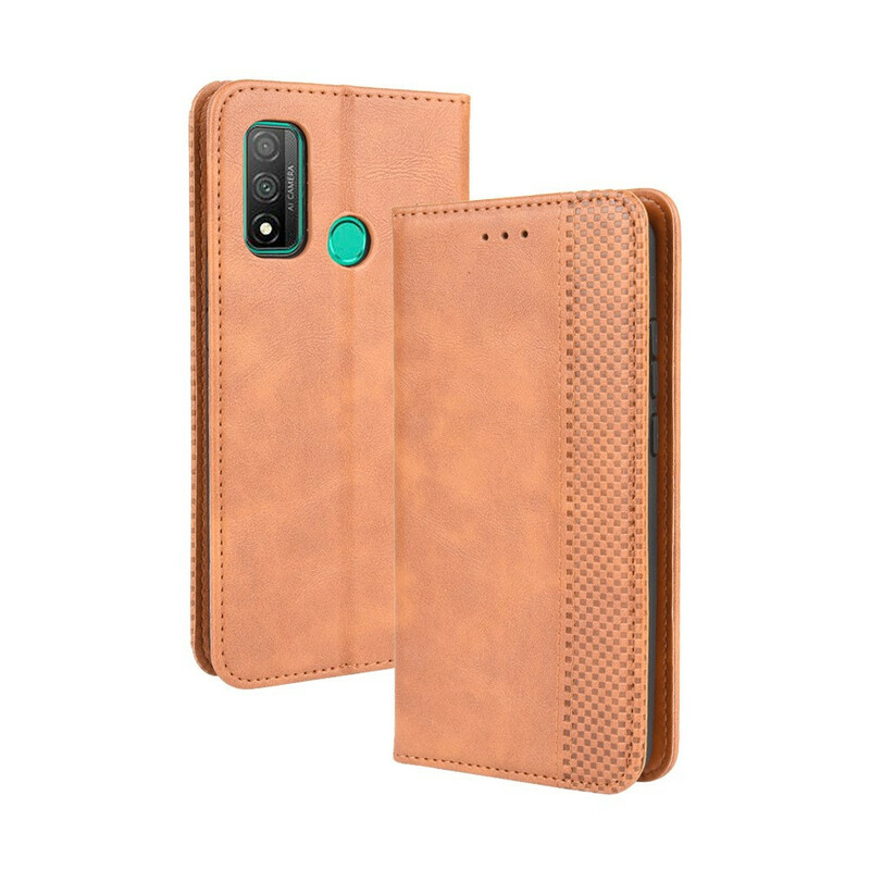 Flip Cover Huawei P Smart 2020 Nahkatehoste Vintage-tyyliin