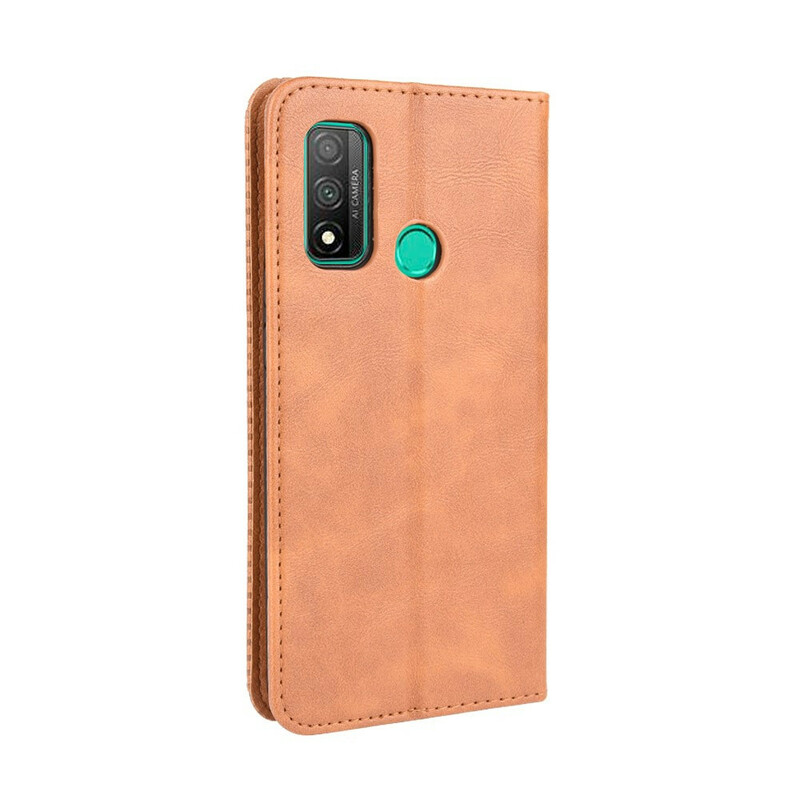 Flip Cover Huawei P Smart 2020 Nahkatehoste Vintage-tyyliin