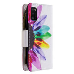 Samsung Galaxy A41 vetoketjullinen tasku Kukka