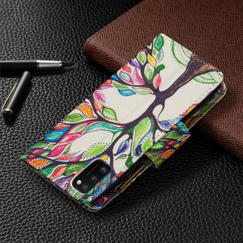 Samsung Galaxy A41 tapauksessa vetoketjullinen tasku Tree