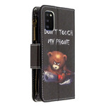 Samsung Galaxy A41 tapauksessa vetoketjullinen tasku Bear