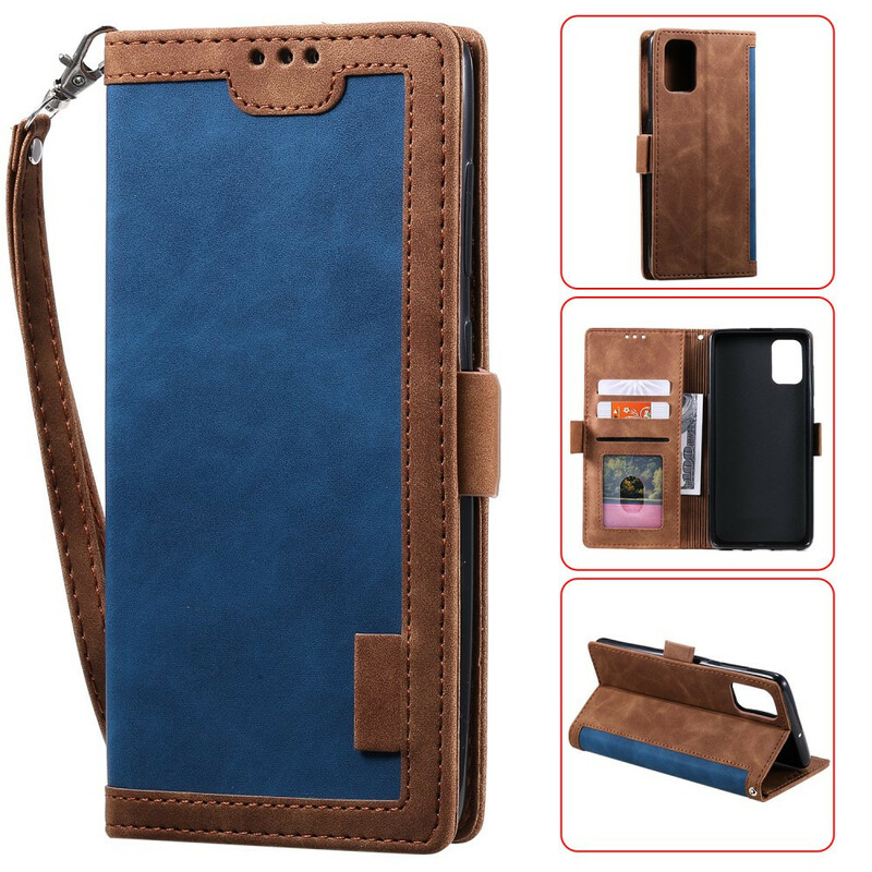 Samsung Galaxy A51 Kaksivärinen Faux Leather Case Vahvistettu ääriviivat Samsung Galaxy A51 Kaksivärinen Faux Leather Case Vahvistettu ääriviivat