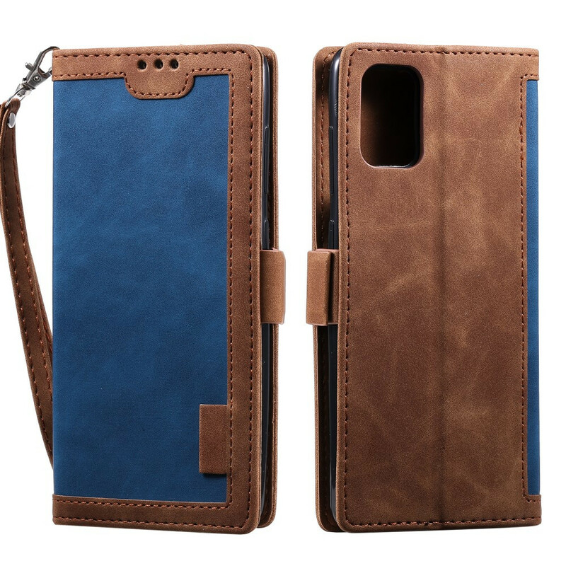 Samsung Galaxy A51 Kaksivärinen Faux Leather Case Vahvistettu ääriviivat Samsung Galaxy A51 Kaksivärinen Faux Leather Case Vahvistettu ääriviivat