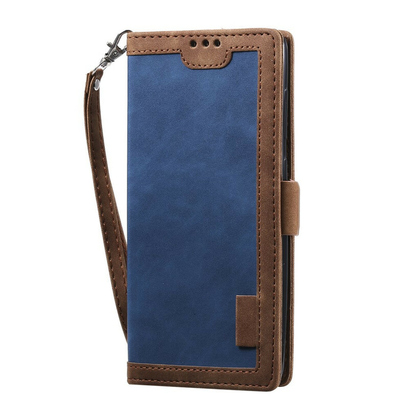 Samsung Galaxy A51 Kaksivärinen Faux Leather Case Vahvistettu ääriviivat Samsung Galaxy A51 Kaksivärinen Faux Leather Case Vahvistettu ääriviivat