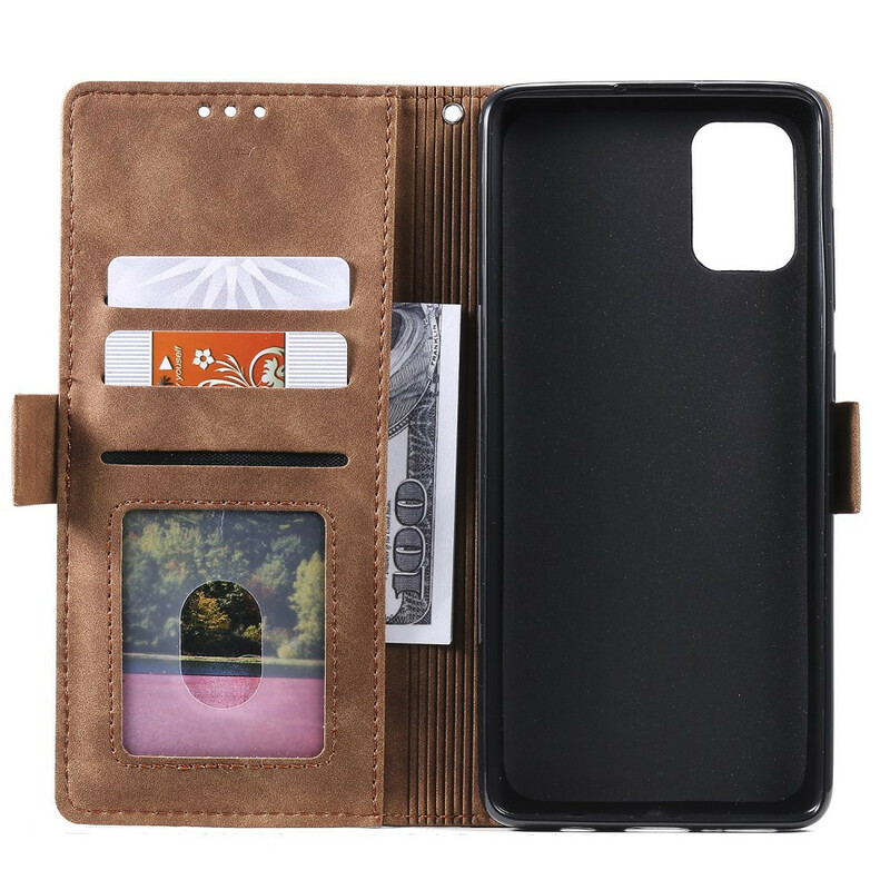Samsung Galaxy A51 Kaksivärinen Faux Leather Case Vahvistettu ääriviivat Samsung Galaxy A51 Kaksivärinen Faux Leather Case Vahvistettu ääriviivat