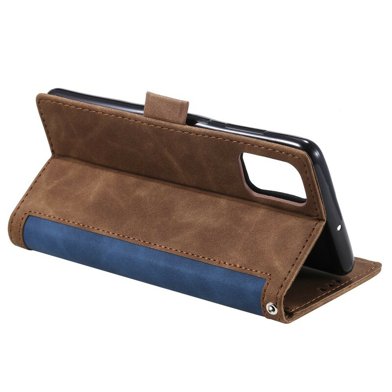 Samsung Galaxy A51 Kaksivärinen Faux Leather Case Vahvistettu ääriviivat Samsung Galaxy A51 Kaksivärinen Faux Leather Case Vahvistettu ääriviivat