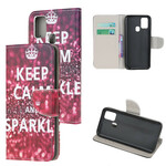 Samsung Galaxy A21s Keep Calm and Sparkle Case Kotelo